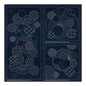 Sashiko Geometric Circles Collection – 3 Designs Indigo