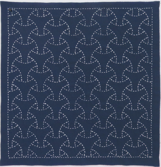 Hana Fukin Sashiko Sampler Kit Tobi Asanoha Navy , piecing and stitching