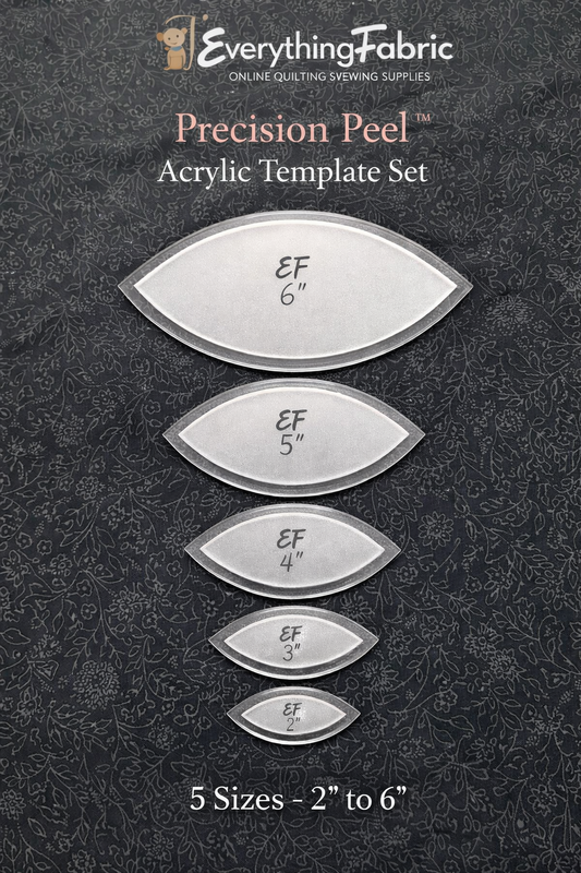 Everything Fabric Precision Peel Template Set for patchwork, quilting and sewing