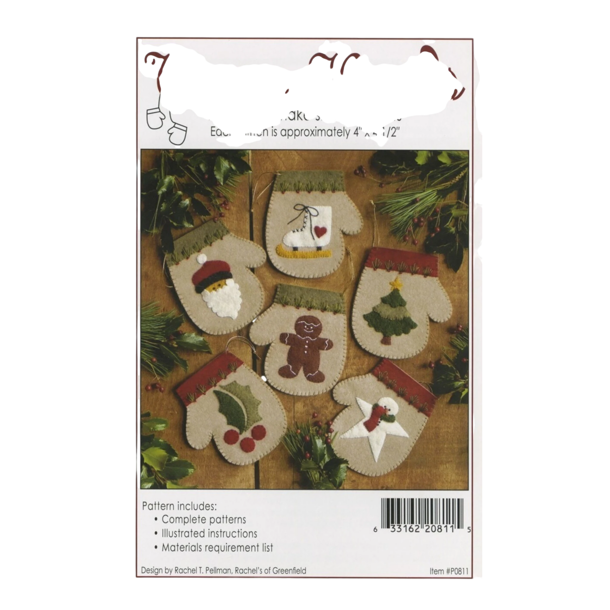 Ornament - Warm Hands Pattern-6 , quilting and craft projects