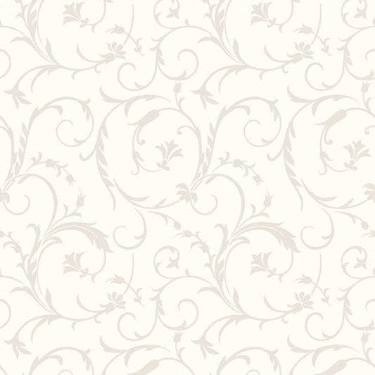 Pearl on SOFT White Scroll Texture sewing and quilting product