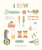 Sunsetridge - I Sew Panel for patchwork, quilting and sewing
