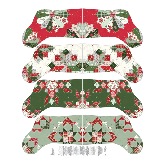 Mistletoe & Holly - Stockings Panel for patchwork, quilting and sewing