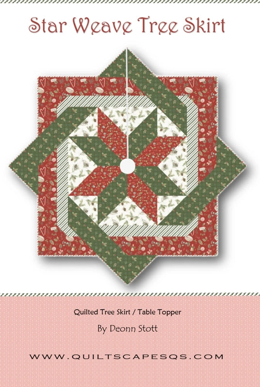 Quiltscapes Star Weave Tree Skirt Pattern , quilting and craft projects