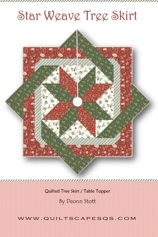 Quiltscapes Star Weave Tree Skirt Pattern , quilting and craft projects