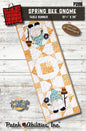 Spring Bee Gnome Applique Table Runner Pattern for bag making and sewing projects