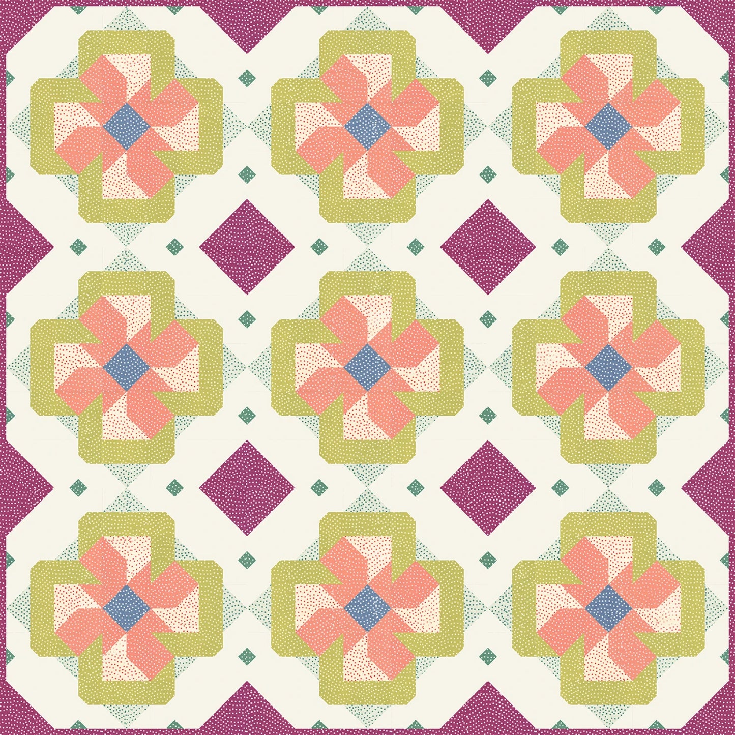 Thai Charm Ixora Quilt Pattern