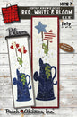 Red, White and Bloom Applique Wall Hanging Pattern , quilting and craft projects
