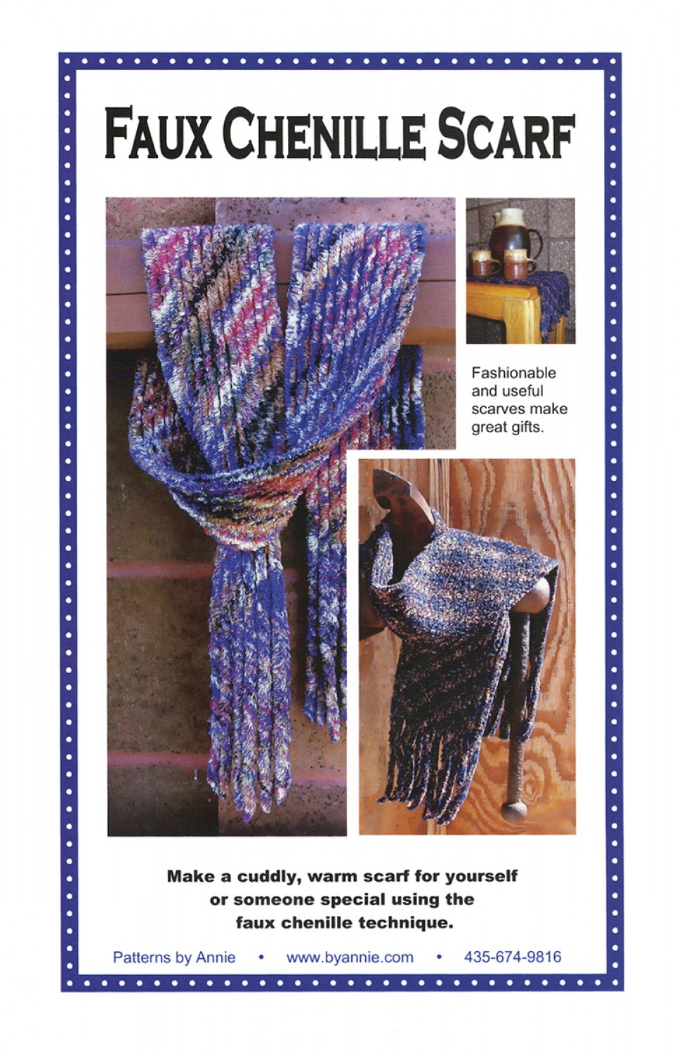 Faux Chenille Scarf Pattern , quilting and craft projects