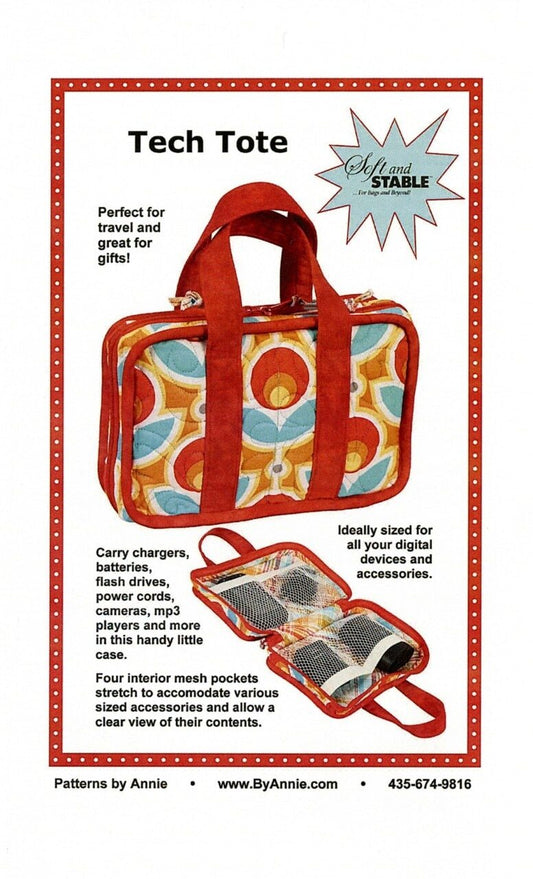 Tech Tote Bag Pattern , quilting and craft projects