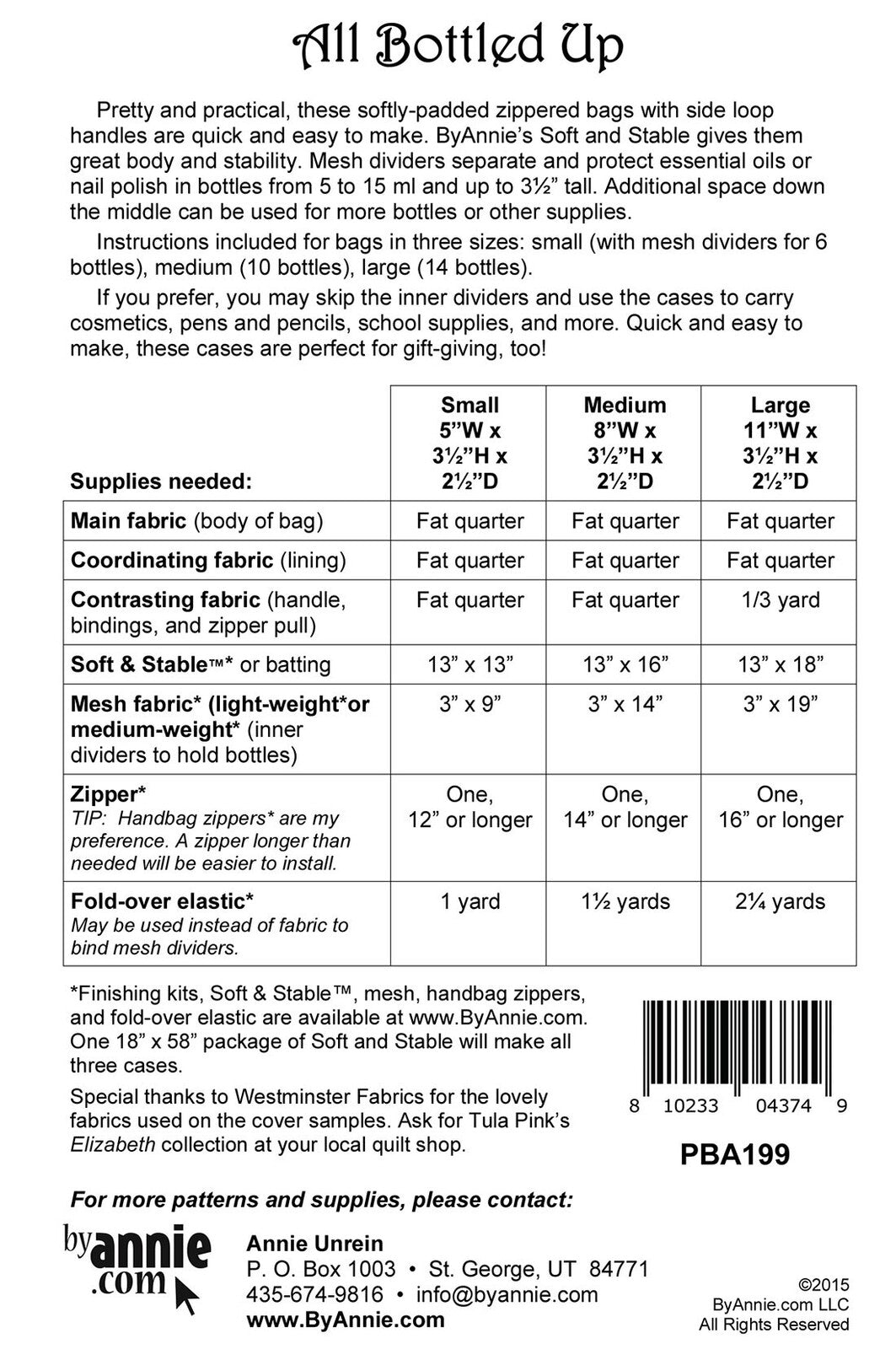 All Bottled Up Bag Pattern , quilting and craft projects