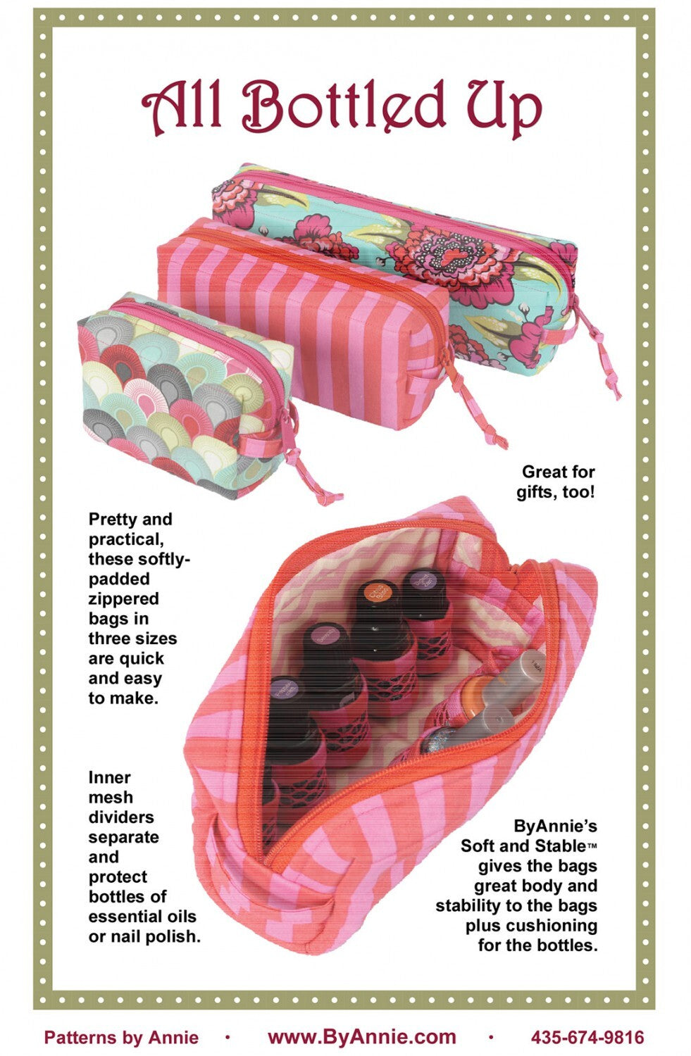 All Bottled Up Bag Pattern , quilting and craft projects
