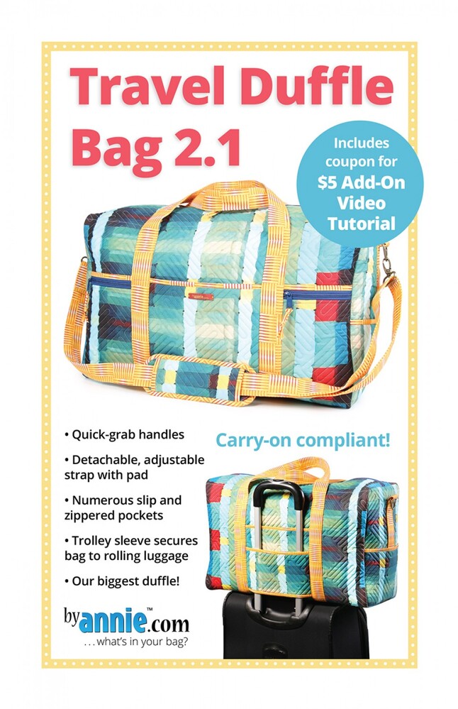 Travel Duffle Bag 2.1 Pattern , quilting and craft projects