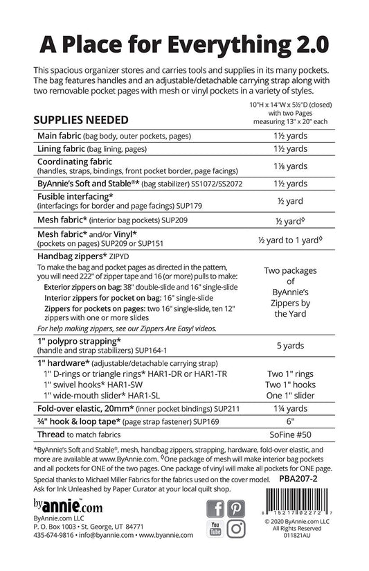 A Place for Everything Pattern 2.0 , quilting and craft projects