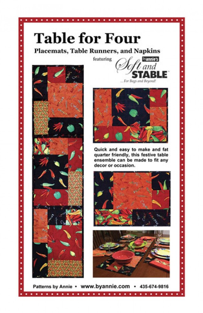 Table For Four Pattern , quilting and craft projects