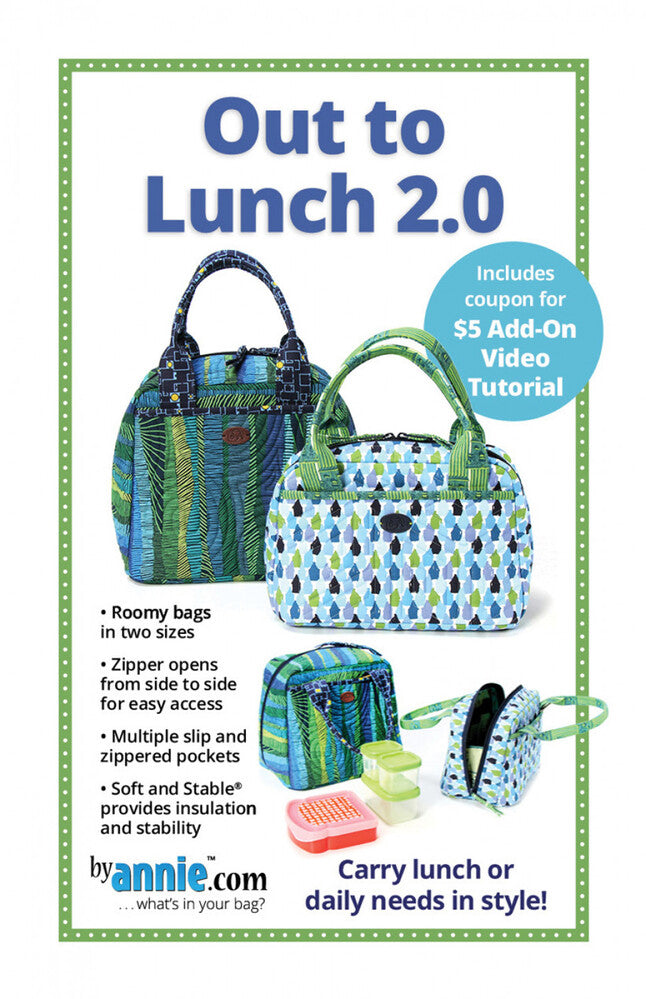 Out to Lunch 2.0 Bag Pattern , quilting and craft projects