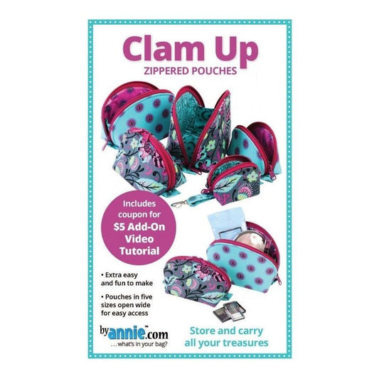Clam Up!! Zippered Pouch Pattern