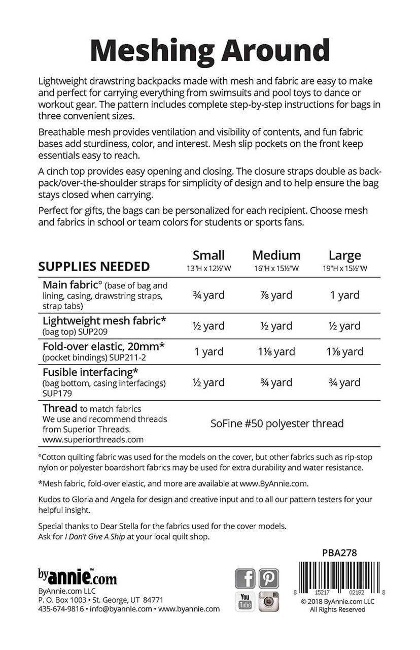 Meshing Around Bag Pattern for bag making, sewing and creative projects