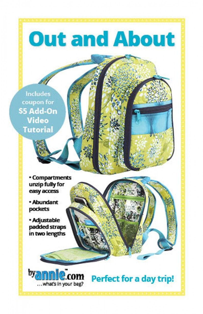 Out and About Backpack Pattern , quilting and craft projects