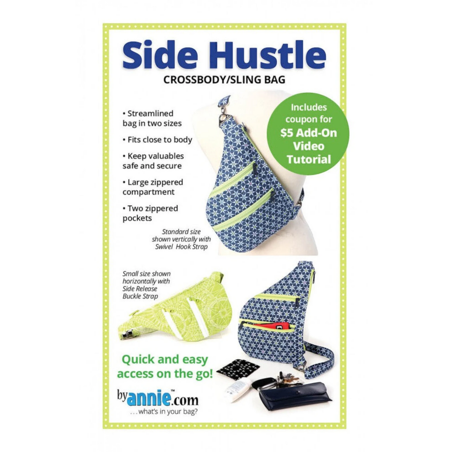 Side Hustle Pattern , quilting and craft projects