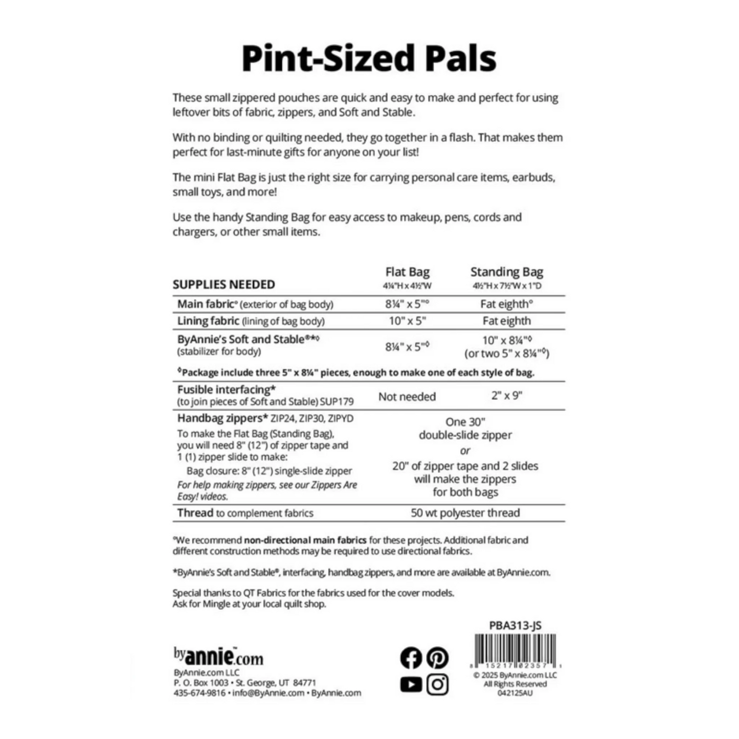 Pint-size Pals Jump Starters Pattern PBA313-JS