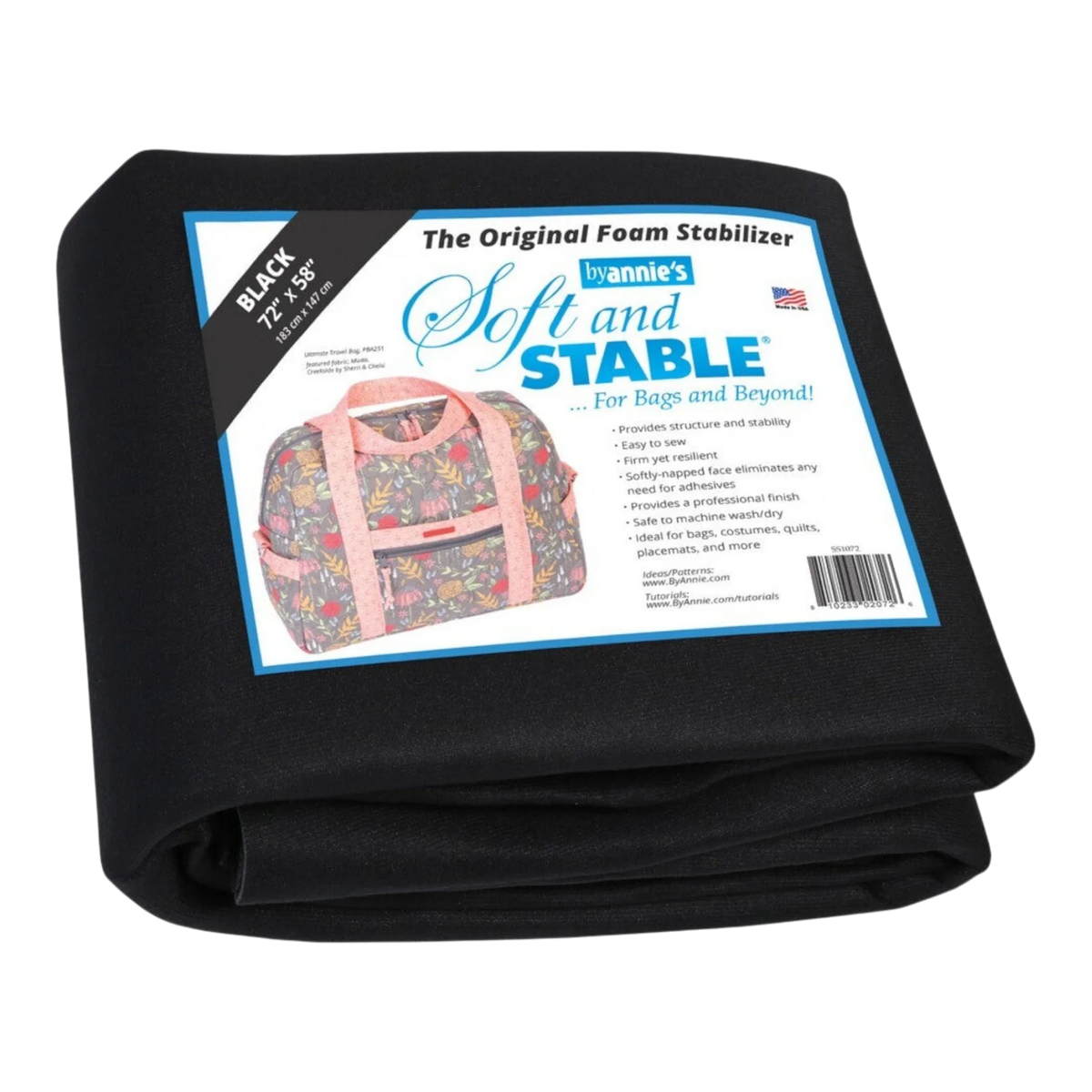 ByAnnie Soft and Stable Black 72 x 58in