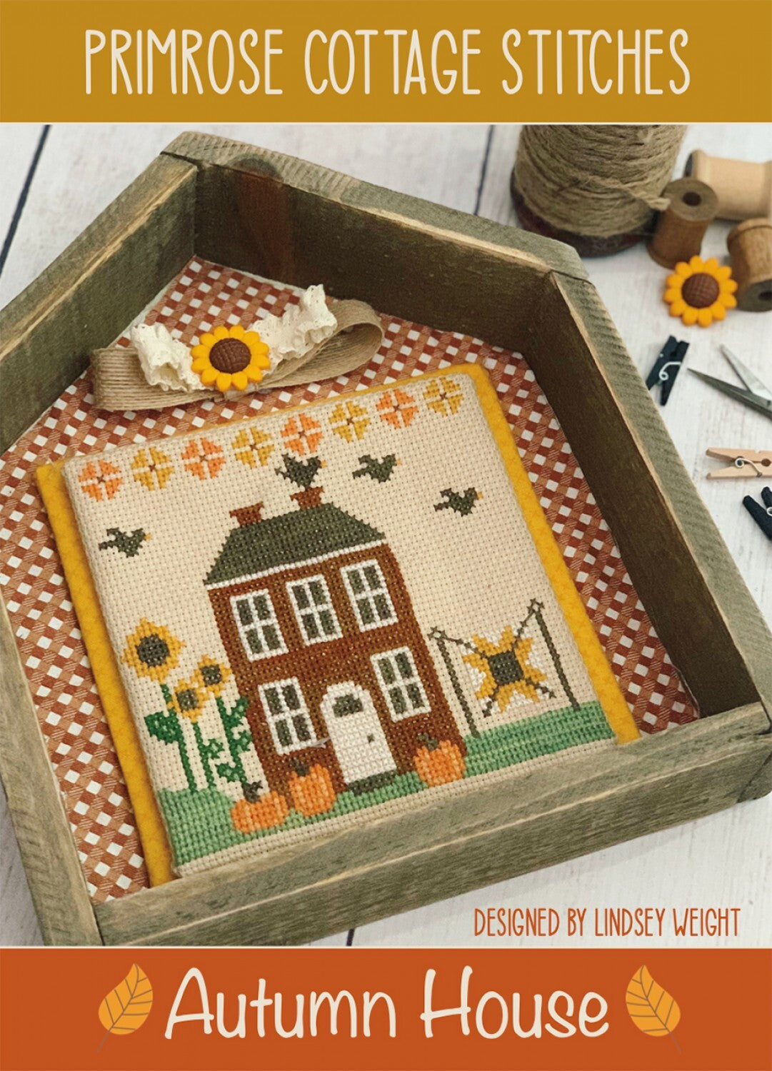 Autumn House Cross Stitch Pattern , quilting and craft projects