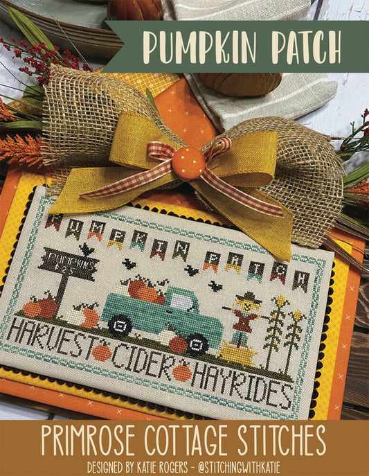 Pumpkin Patch Cross Stitch Pattern for garment repair, mending and sewing projects