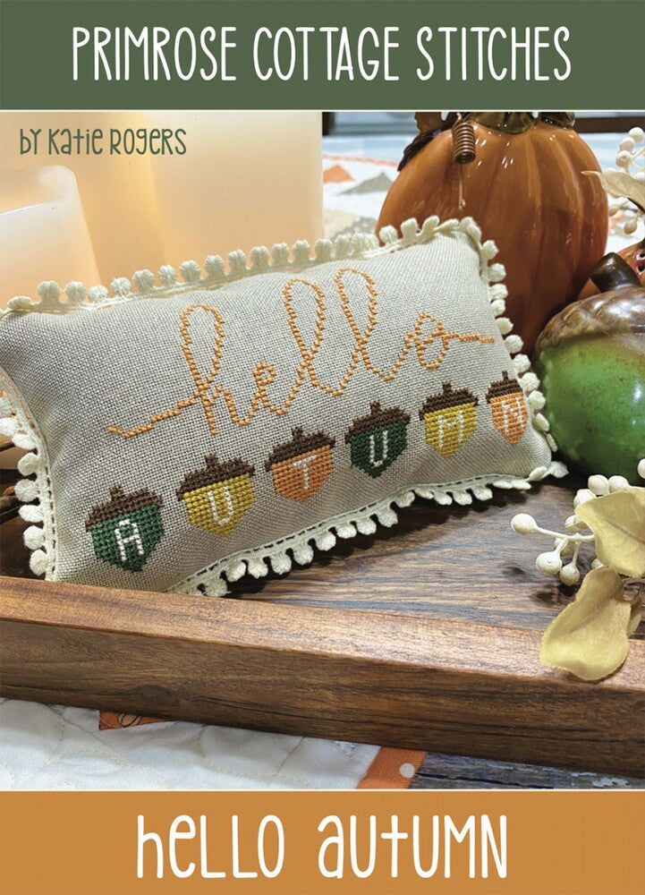 Hello Autumn Cross Stitch Pattern , quilting and craft projects