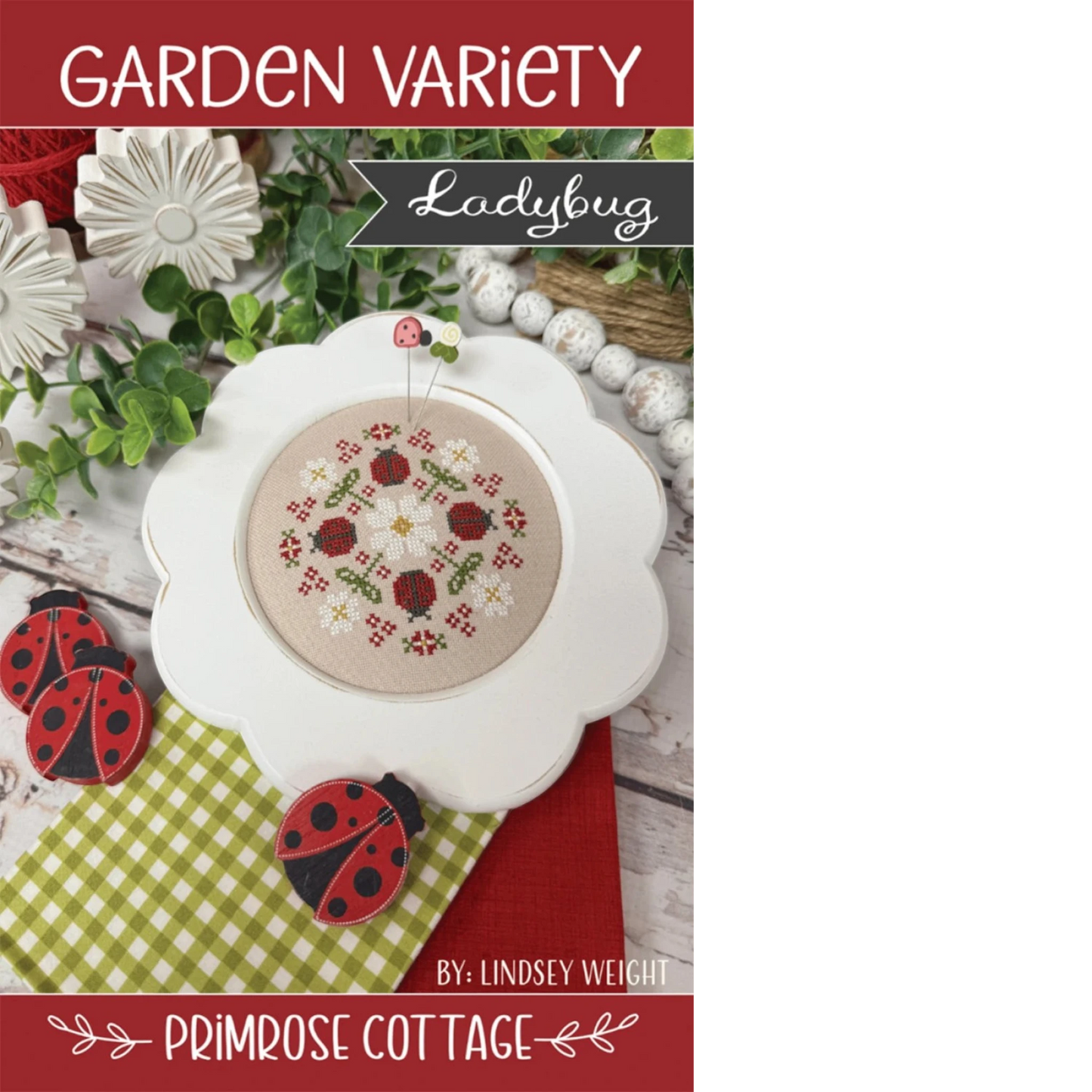 Garden Variety Ladybug Cross Stitch Pattern