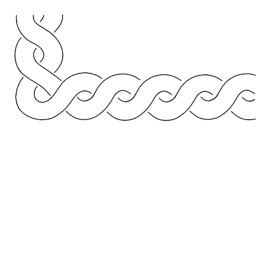 Pretzel Cable Border Stencil 3inch