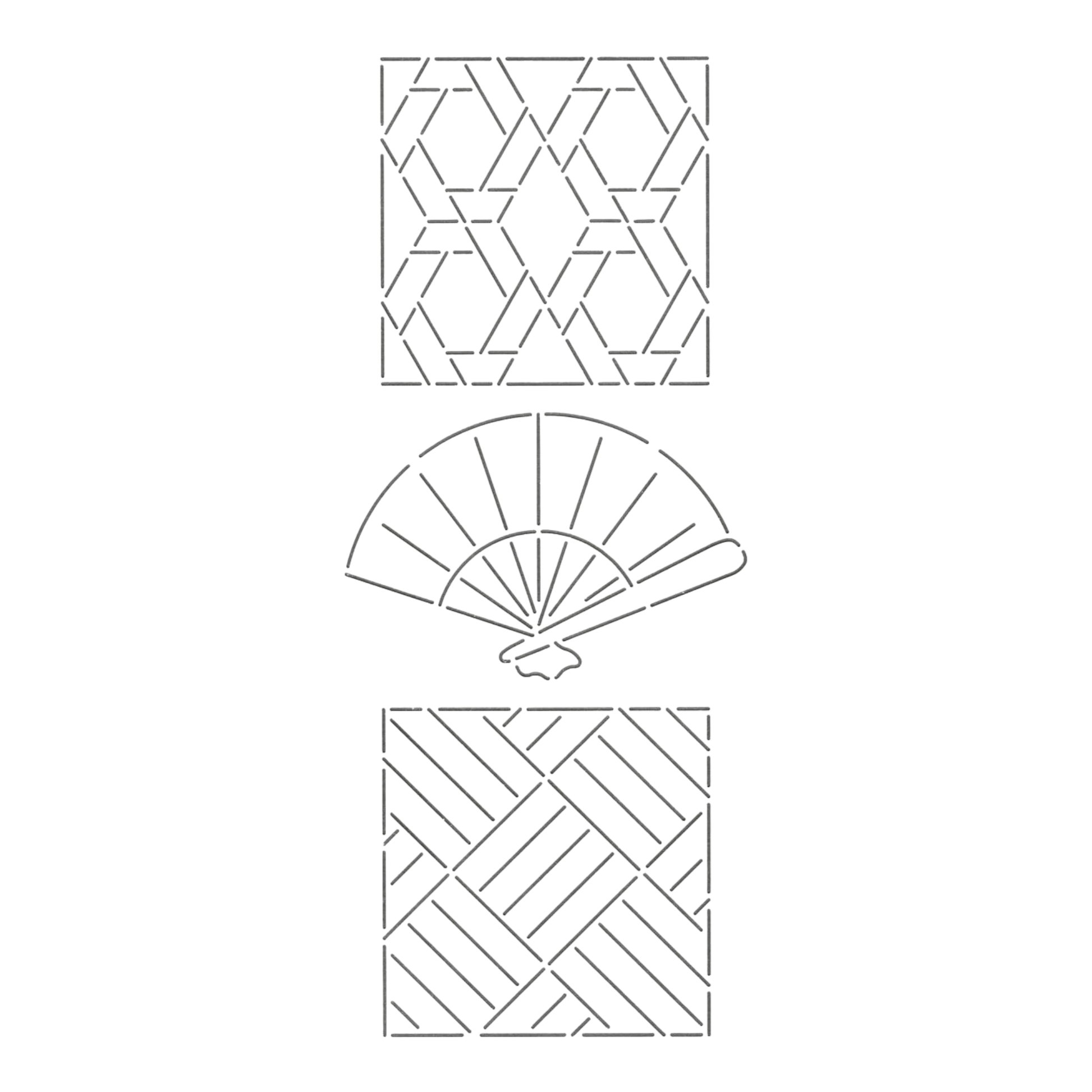 Quilt Stencil | Sashiko Mini 127 mm Stencil , piecing and stitching