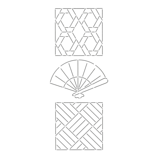 Quilt Stencil | Sashiko Mini 127 mm Stencil , piecing and stitching
