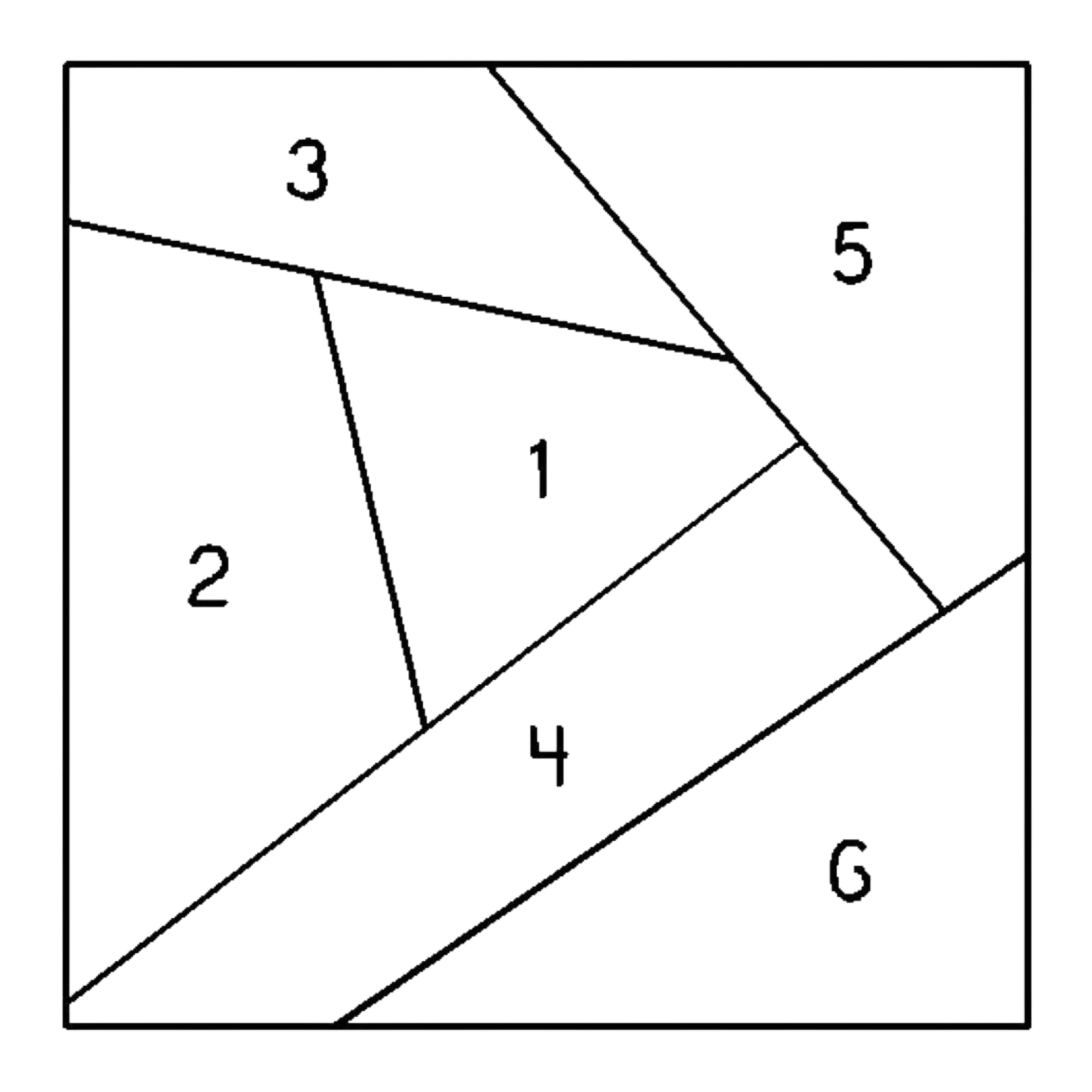 Quilt Stencil Crazy Quilt 1 203 mm for precise cutting, marking and patchwork