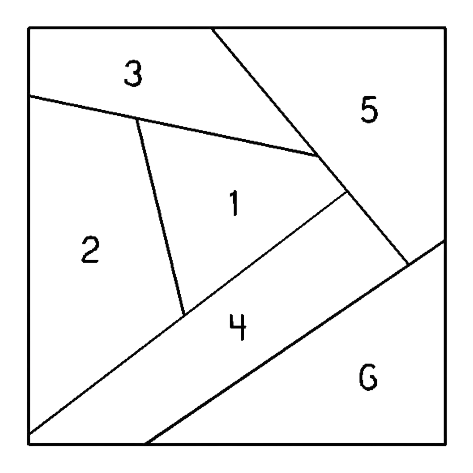 Quilt Stencil Crazy Quilt 1 203 mm for precise cutting, marking and patchwork