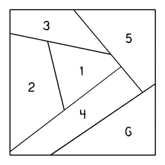 Quilt Stencil Crazy Quilt 1 203 mm for precise cutting, marking and patchwork