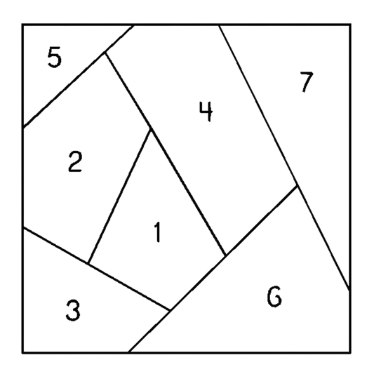 Quilt Stencil Crazy Quilt 3 203 mm for precise cutting, marking and patchwork