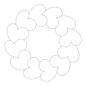 Quilt Stencil | Amish Circle of Hearts 127 mm for precise cutting, marking and patchwork