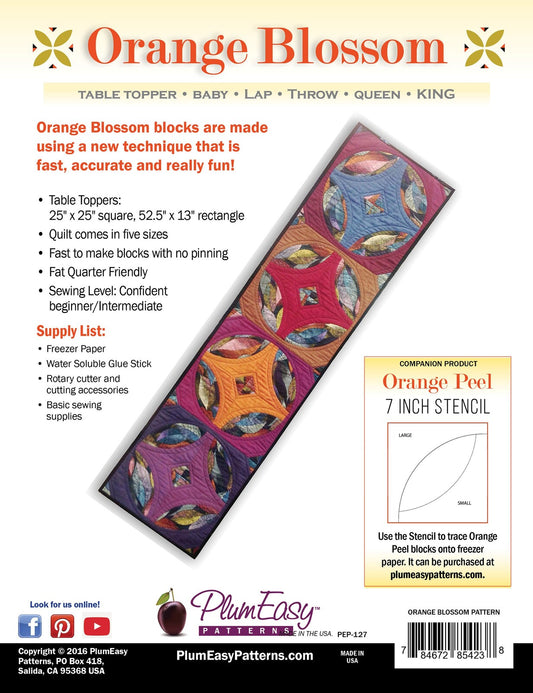 Orange Blossom Quilt Pattern , quilting and craft projects