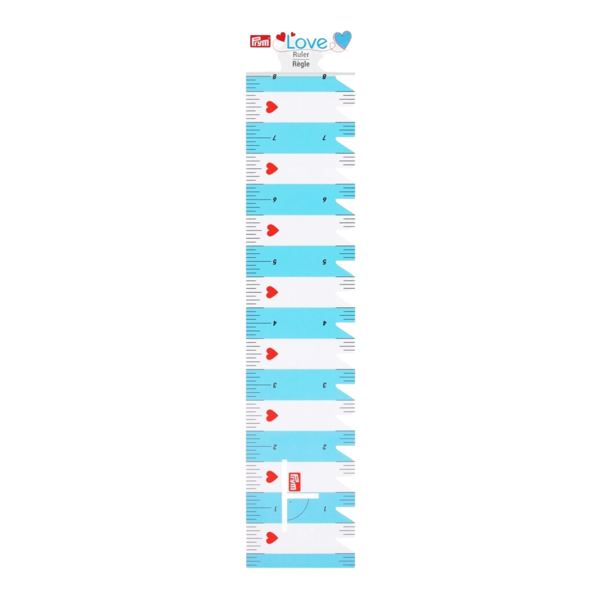 Prym Love Ruler Turquoise for precise cutting, marking and patchwork
