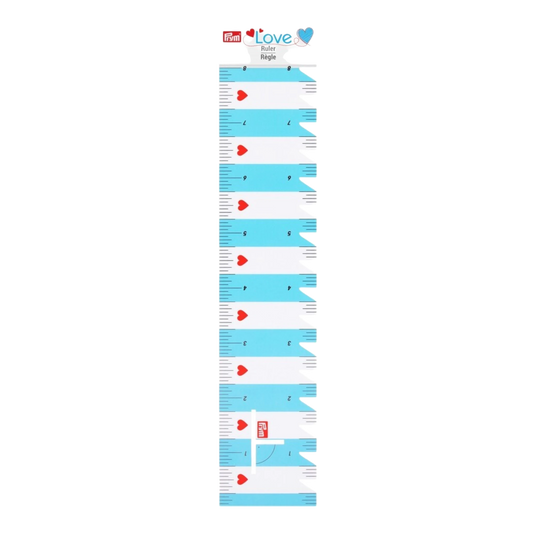 Prym Love Ruler Turquoise for precise cutting, marking and patchwork