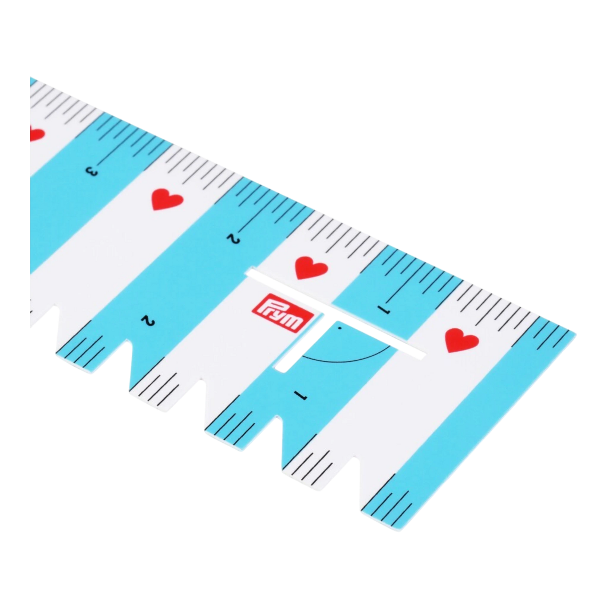 Prym Love Ruler Turquoise for precise cutting, marking and patchwork