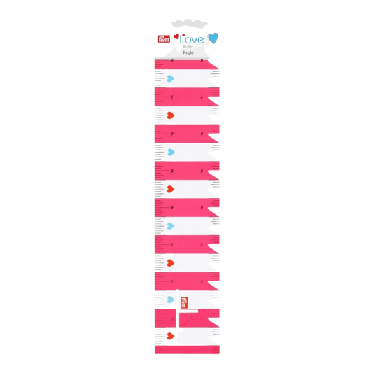 Prym Love Ruler Pink for precise cutting, marking and patchwork