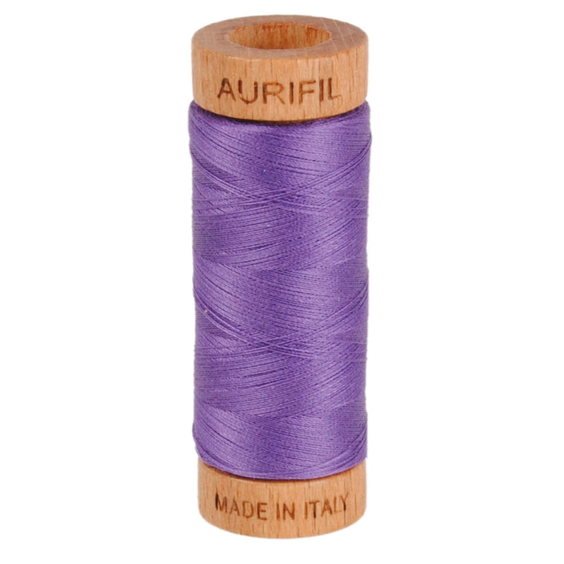 Aurifil Mako 80wt Cotton Thread Solid Dusty Lavender for patchwork, quilting and sewing