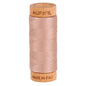 Aurifil Mako 80wt Cotton Thread Solid Antique Blush for patchwork, quilting and sewing
