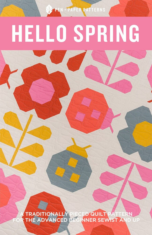 Hello Spring Quilt Pattern for bag making and sewing projects