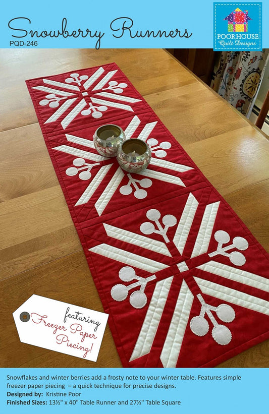 Snowberry Runners Pattern , quilting and craft projects