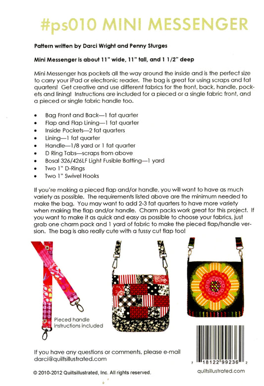 Mini Messenger Bag Pattern