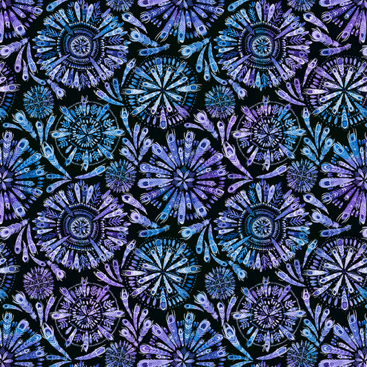 Peacock Serenade - Feather Mandalas sewing and quilting product