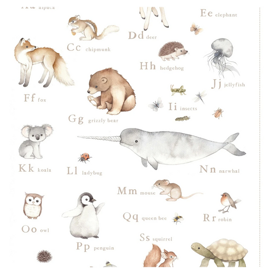 ABCs of Love - My Animal Alphabet Panel 24 in